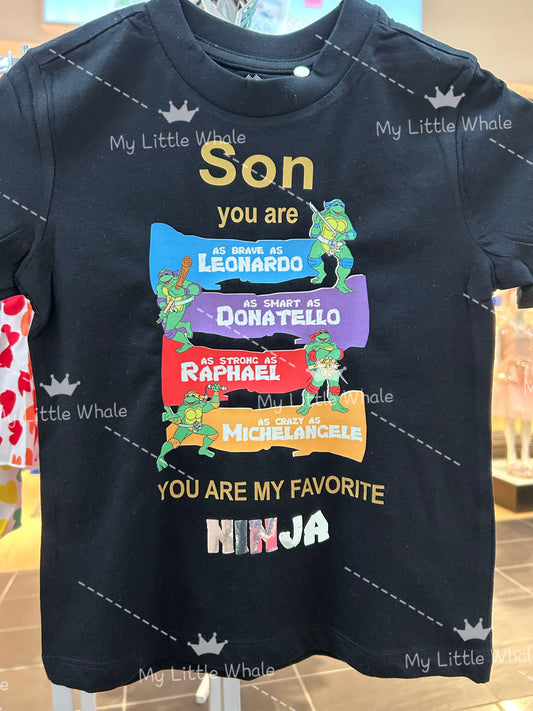 Whale Design Ninja Family matching shirt Happy Father’s Day Onesie T-shirt boy girl Gift