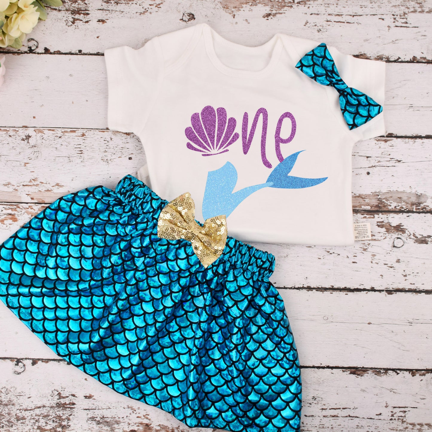 One year old girl mermaid dress tutu style Sale
