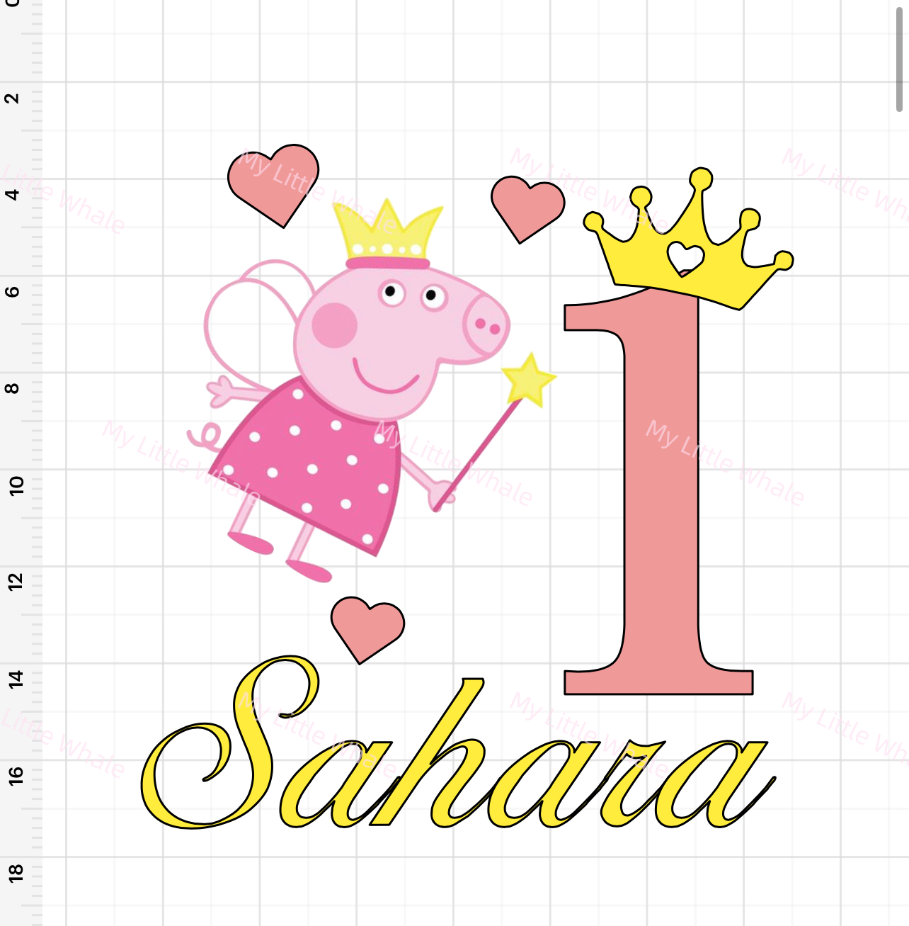 Whale Design Peppa Pig’s birthday bodysuit