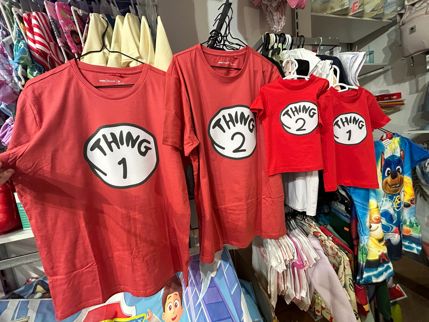 Whale Design Thing 1 Thing 2 Onesie T-shirt boy girl adult