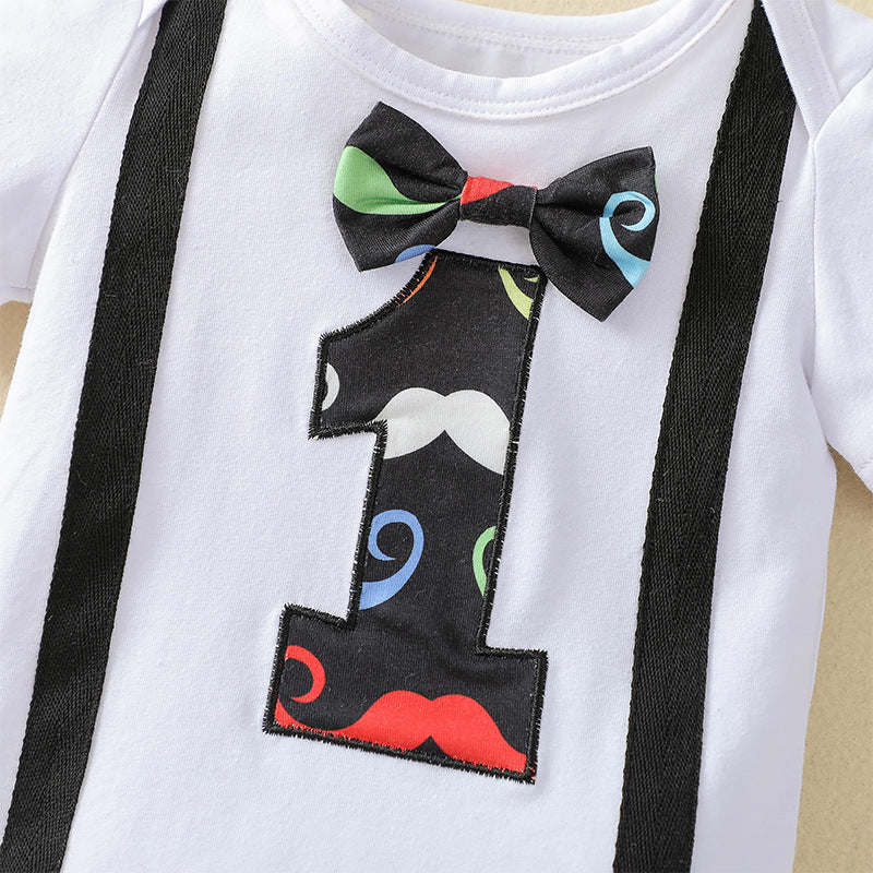 Mustaches One year old boy birthday party set 2024