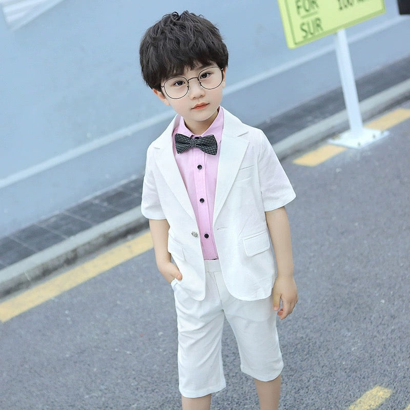 Kids boy Christian Plain White party set formal set Sale