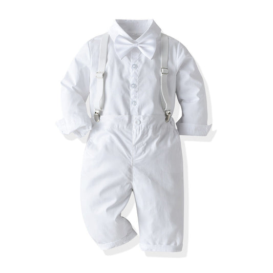 Kids boy Christian Plain White party set formal set 2024