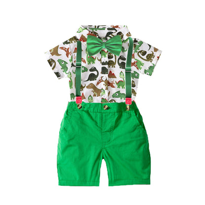 Kids Dino Printed boy party set formal set baby Sale