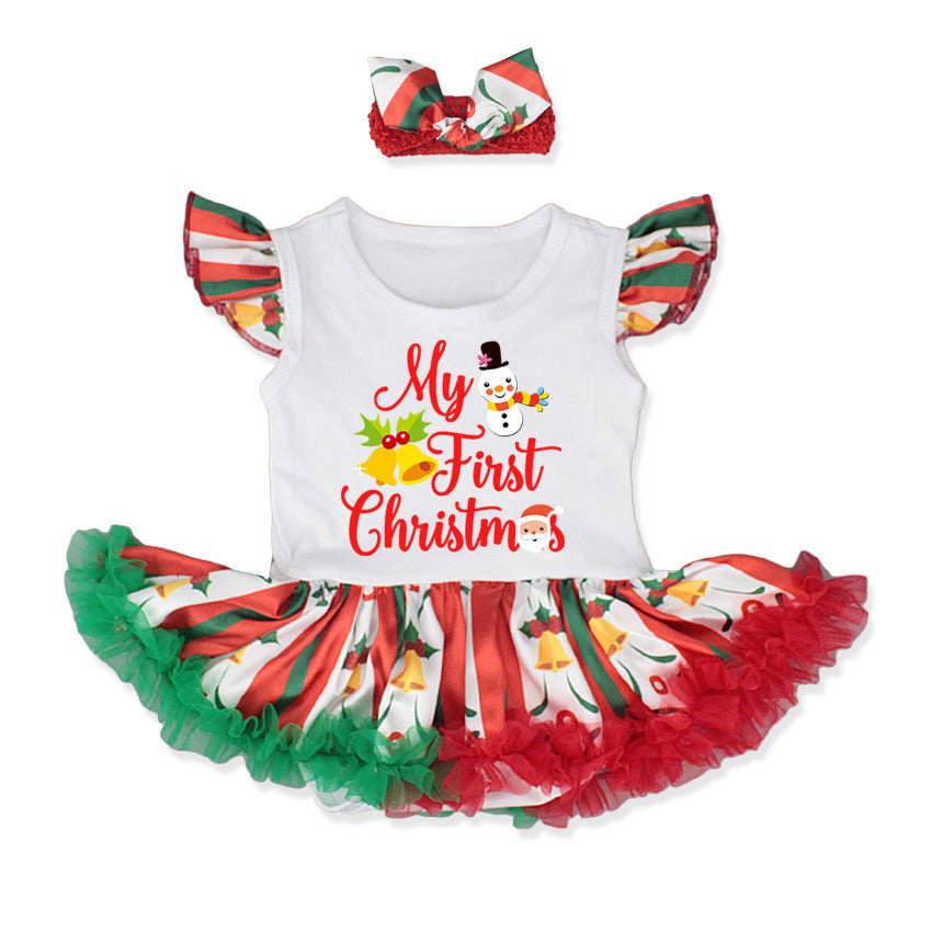 New Little Girl My First Christmas Tutu style Set D