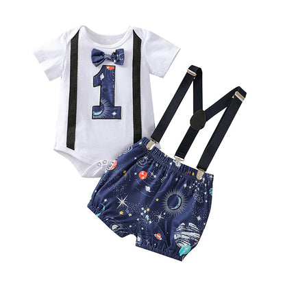 Space One year old boy birthday party set 2024