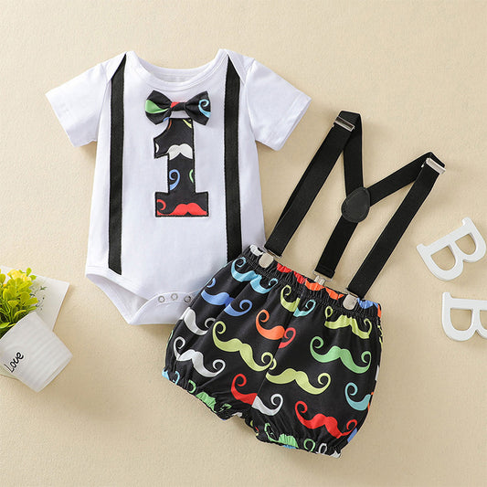 Mustaches One year old boy birthday party set 2024