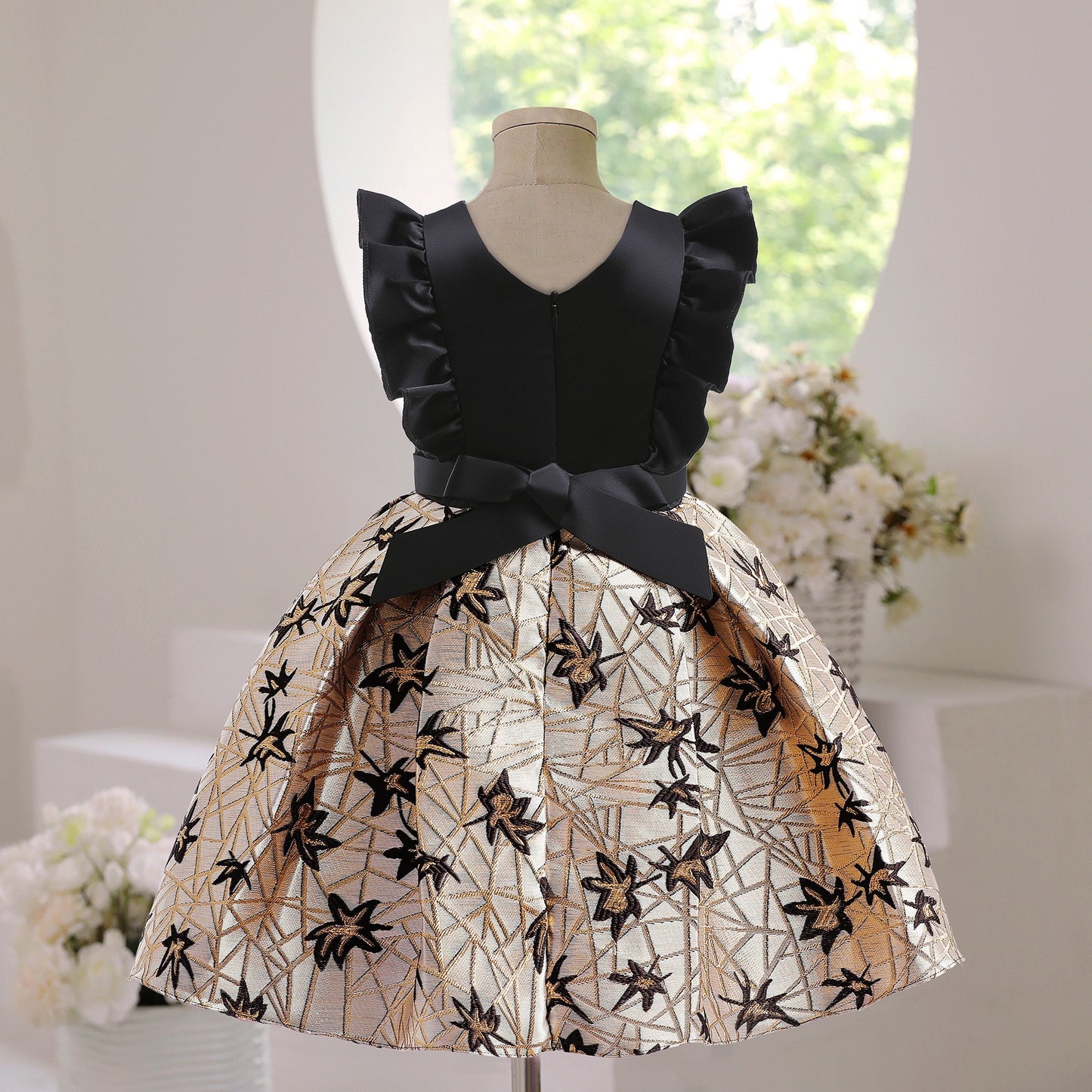 Toddler/ Kids Girl Black Star princess dress Party Dress