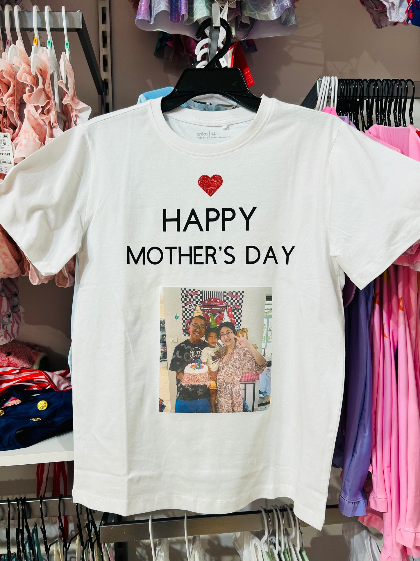 Whale Design Mother’s Day Onesie T-shirt boy girl .