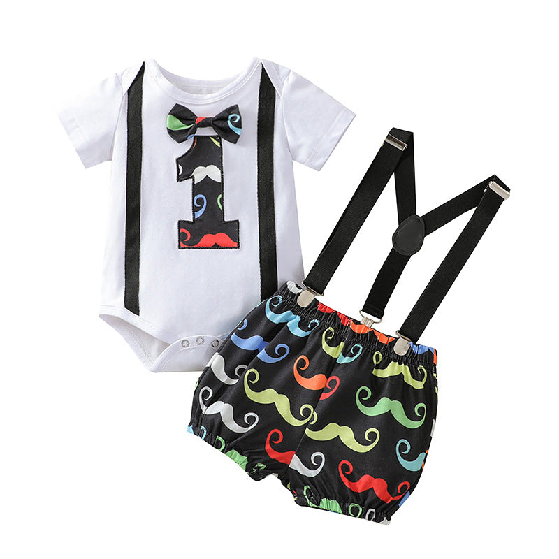 Mustaches One year old boy birthday party set 2024