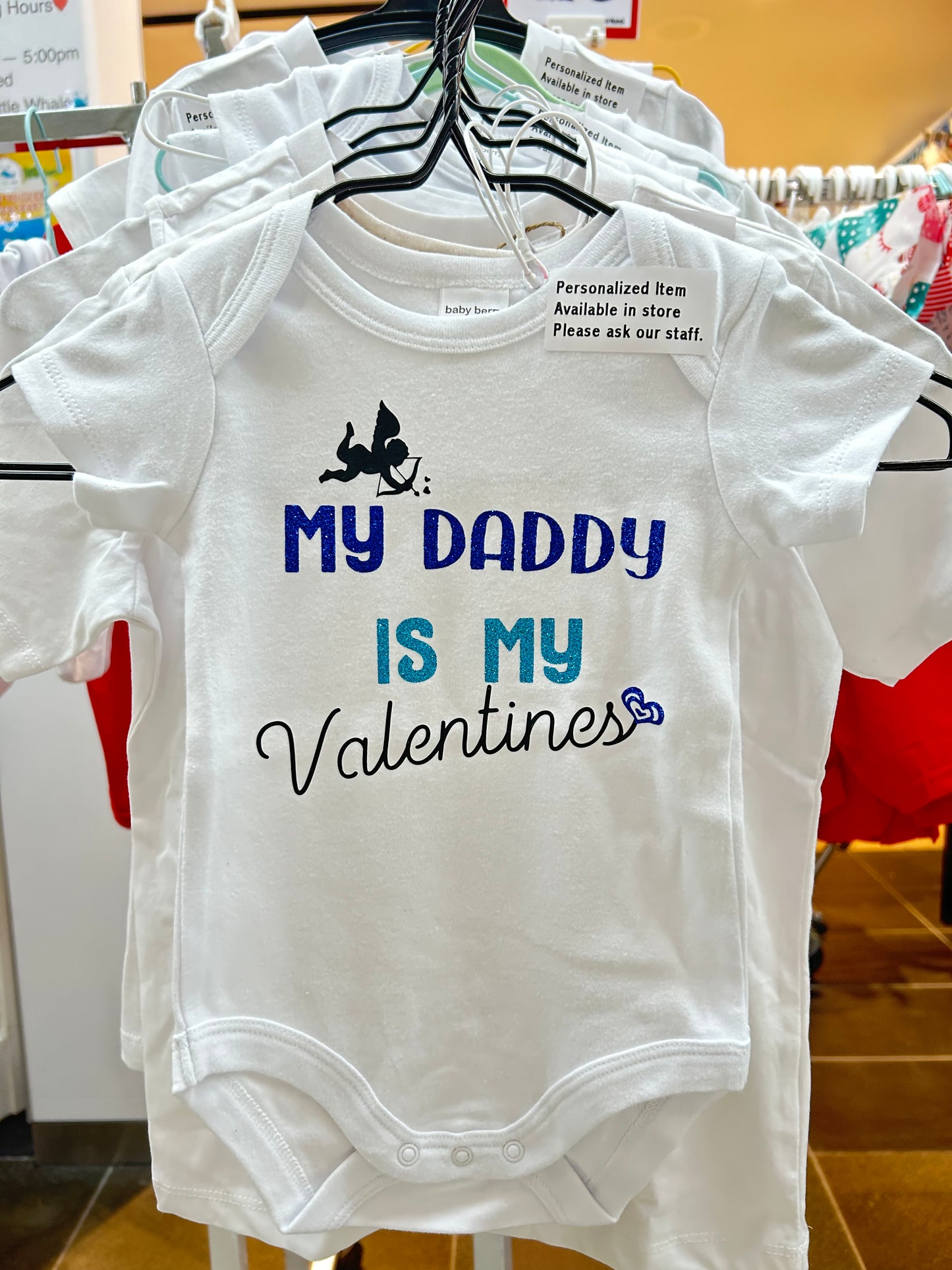 Whale Design My Daddy is my Valentines Jumpsuit boy girl