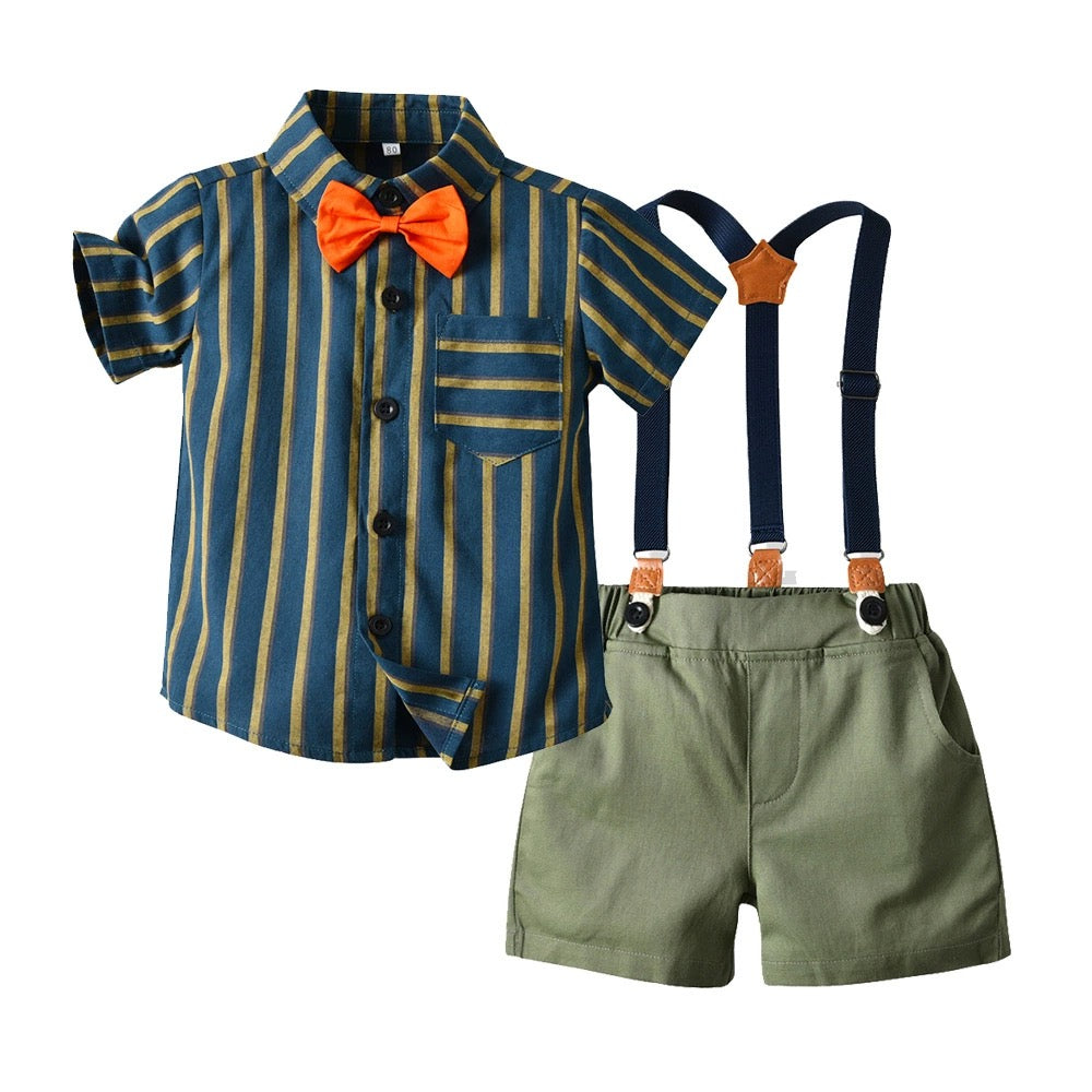 Kids boy Olive green party set formal set baby sale