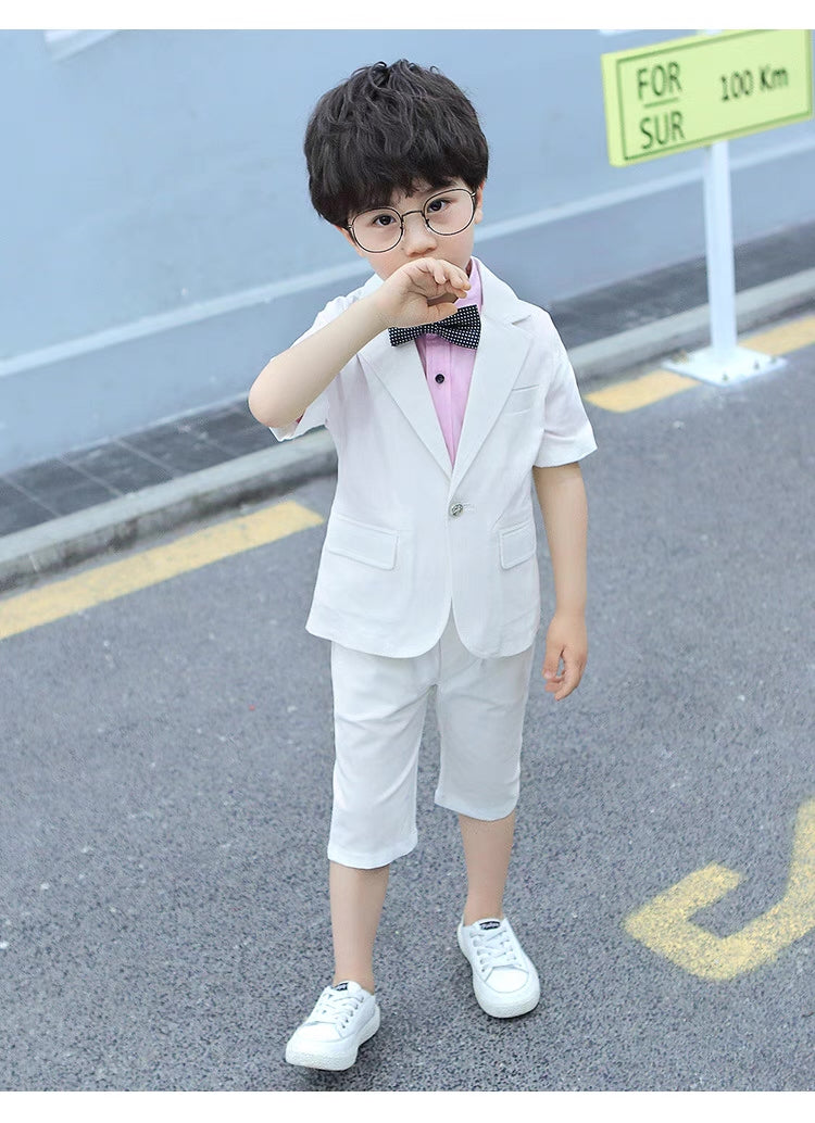 Kids boy Christian Plain White party set formal set Sale