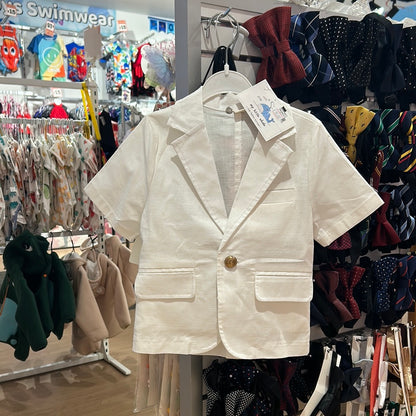 Kids boy Christian Plain White party set formal set Sale