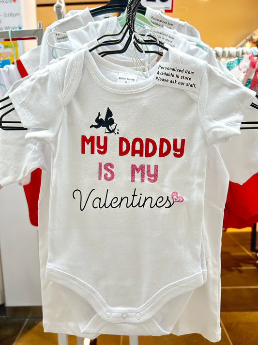 Whale Design My Daddy is my Valentines Jumpsuit boy girl