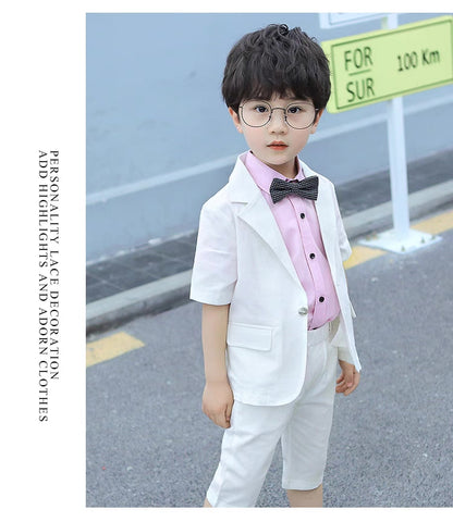 Kids boy Christian Plain White party set formal set Sale