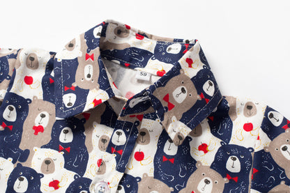 Kids Bear Printed boy party set formal set baby Sale