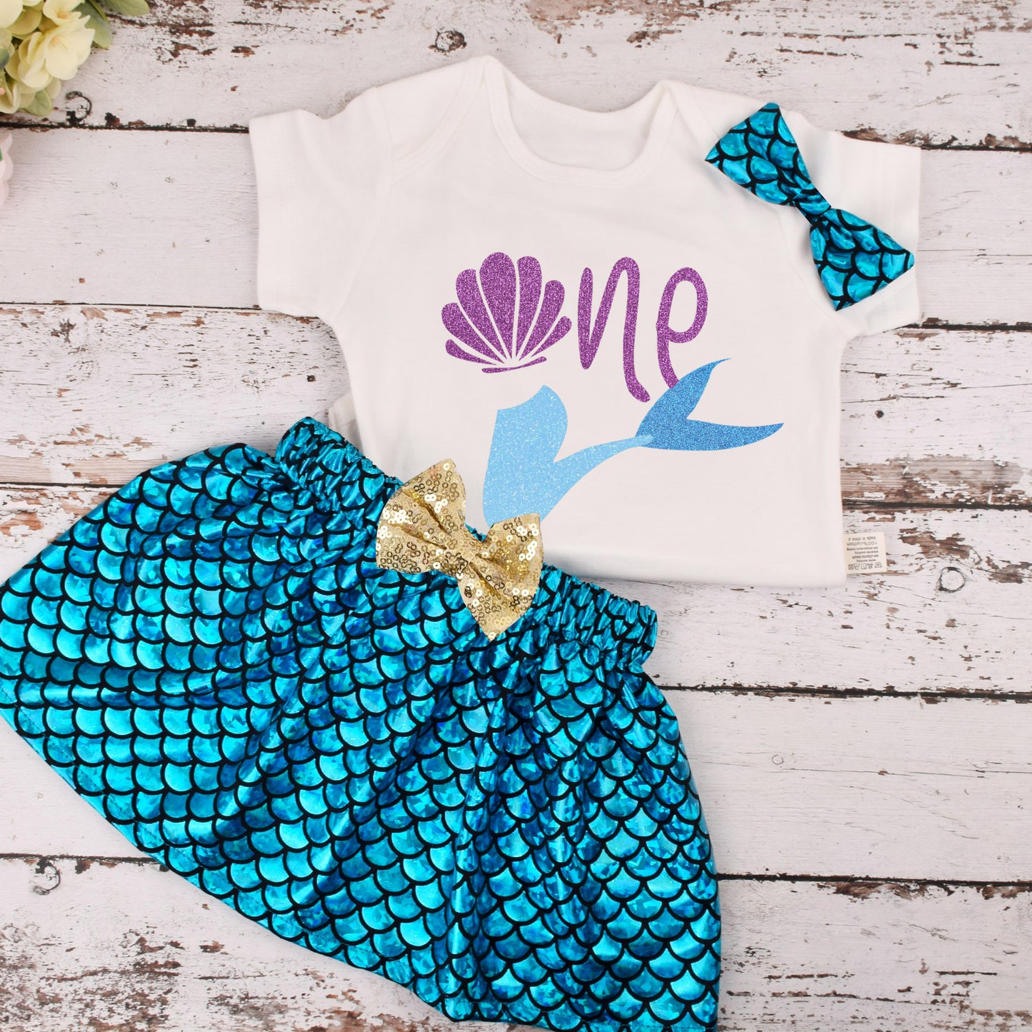 One year old girl mermaid dress tutu style Sale