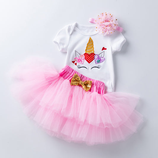 Baby Girl Unicorn fashion pink dress Tutu style Sale