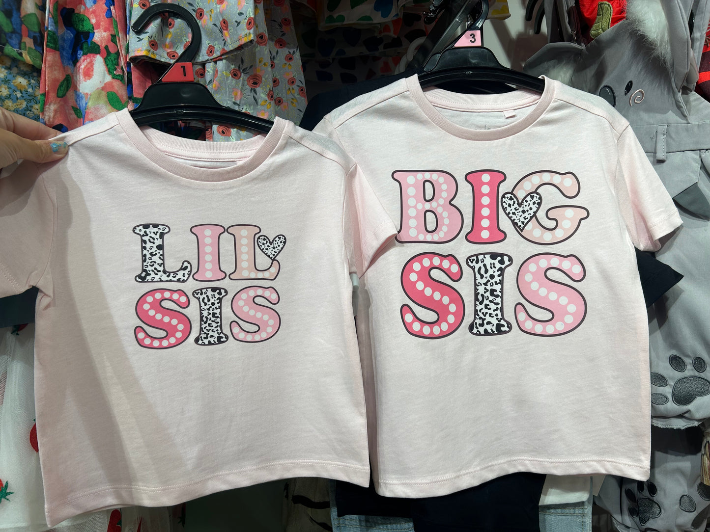 Whale Design Big Sister Little Sister design shirt bodysuit