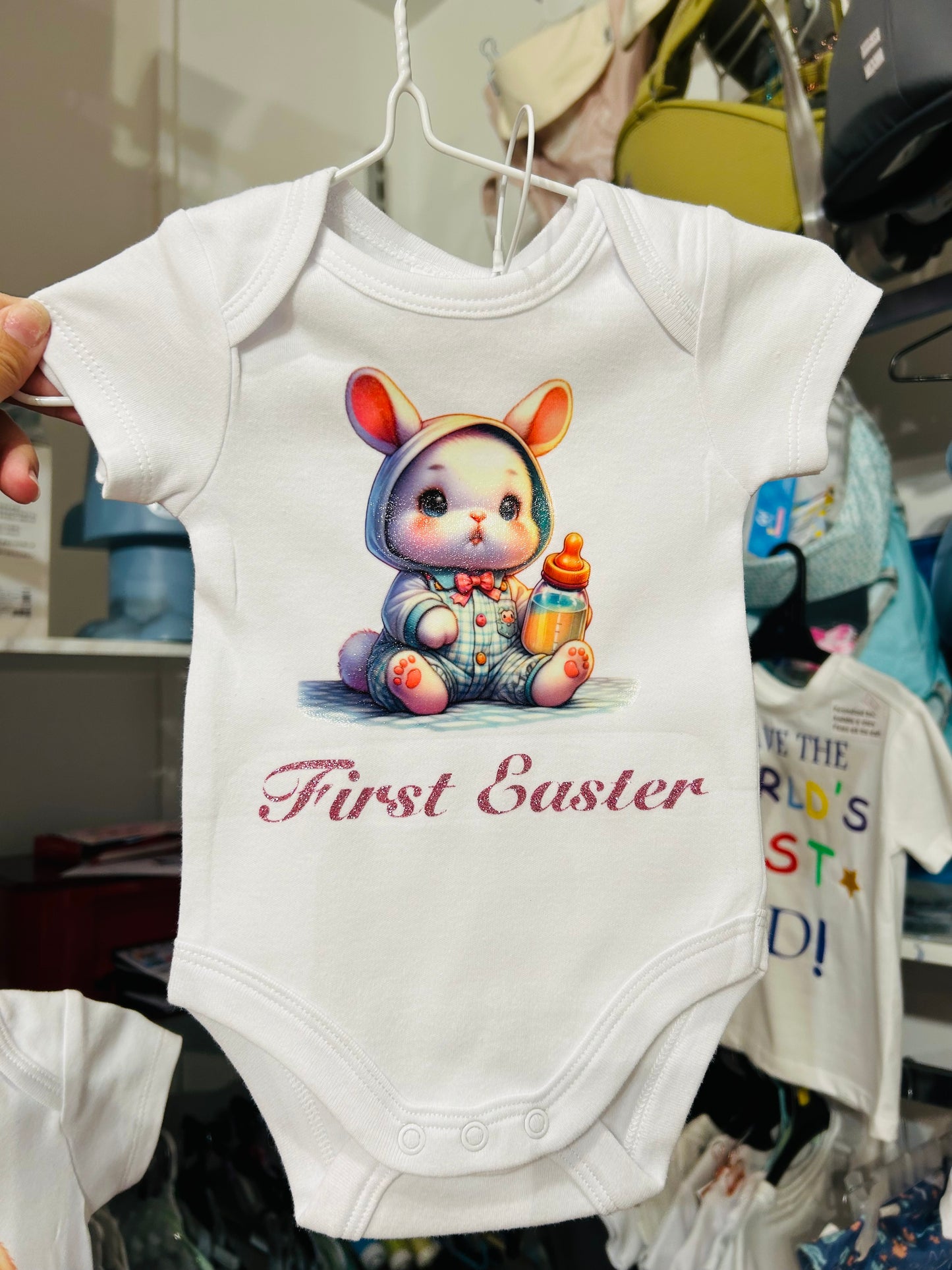 Whale Design Bunny 1st Easter Jumpsuit shirts01