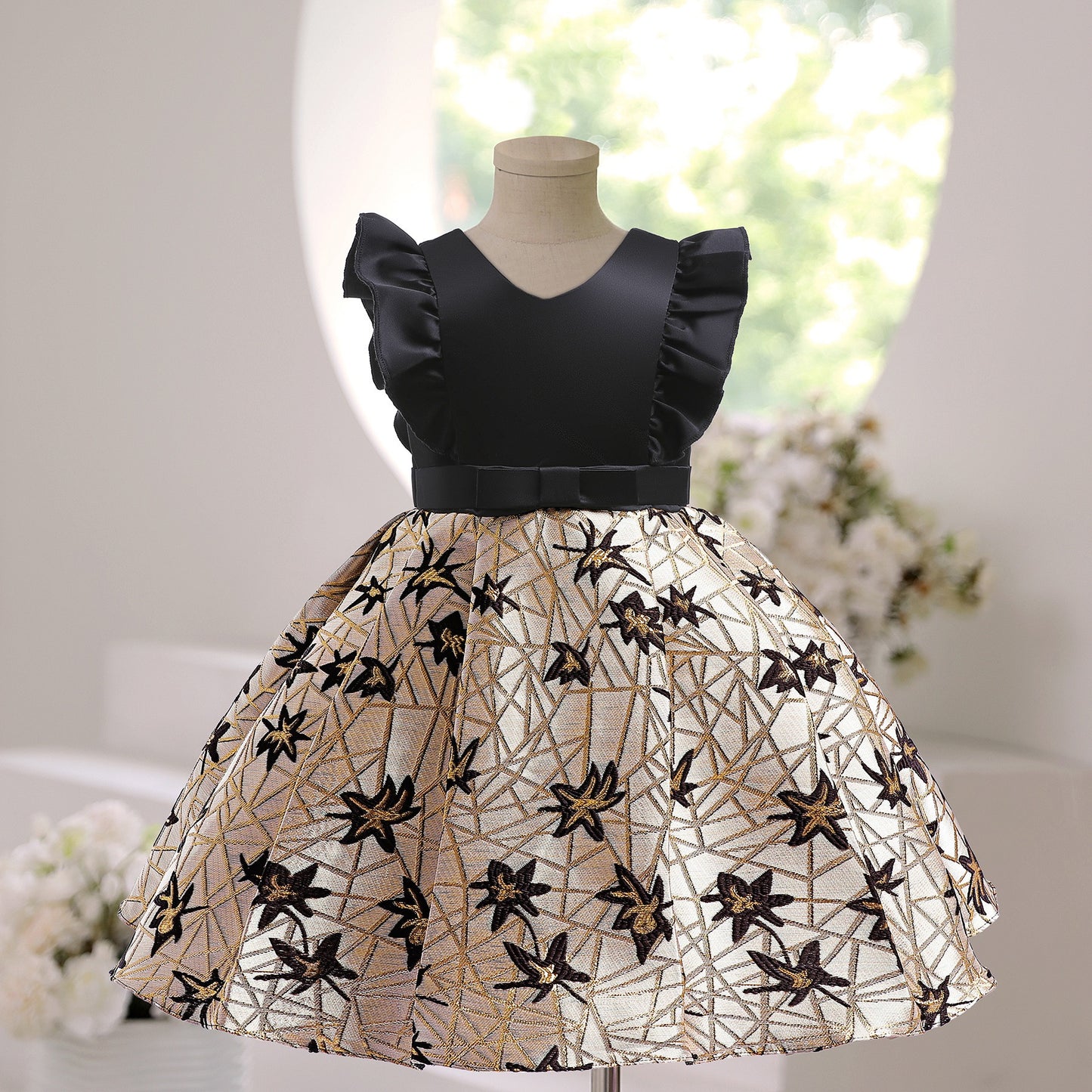 Toddler/ Kids Girl Black Star princess dress Party Dress