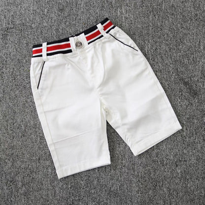 Kids boy white short formal party set birthday party set with white shorts 2024