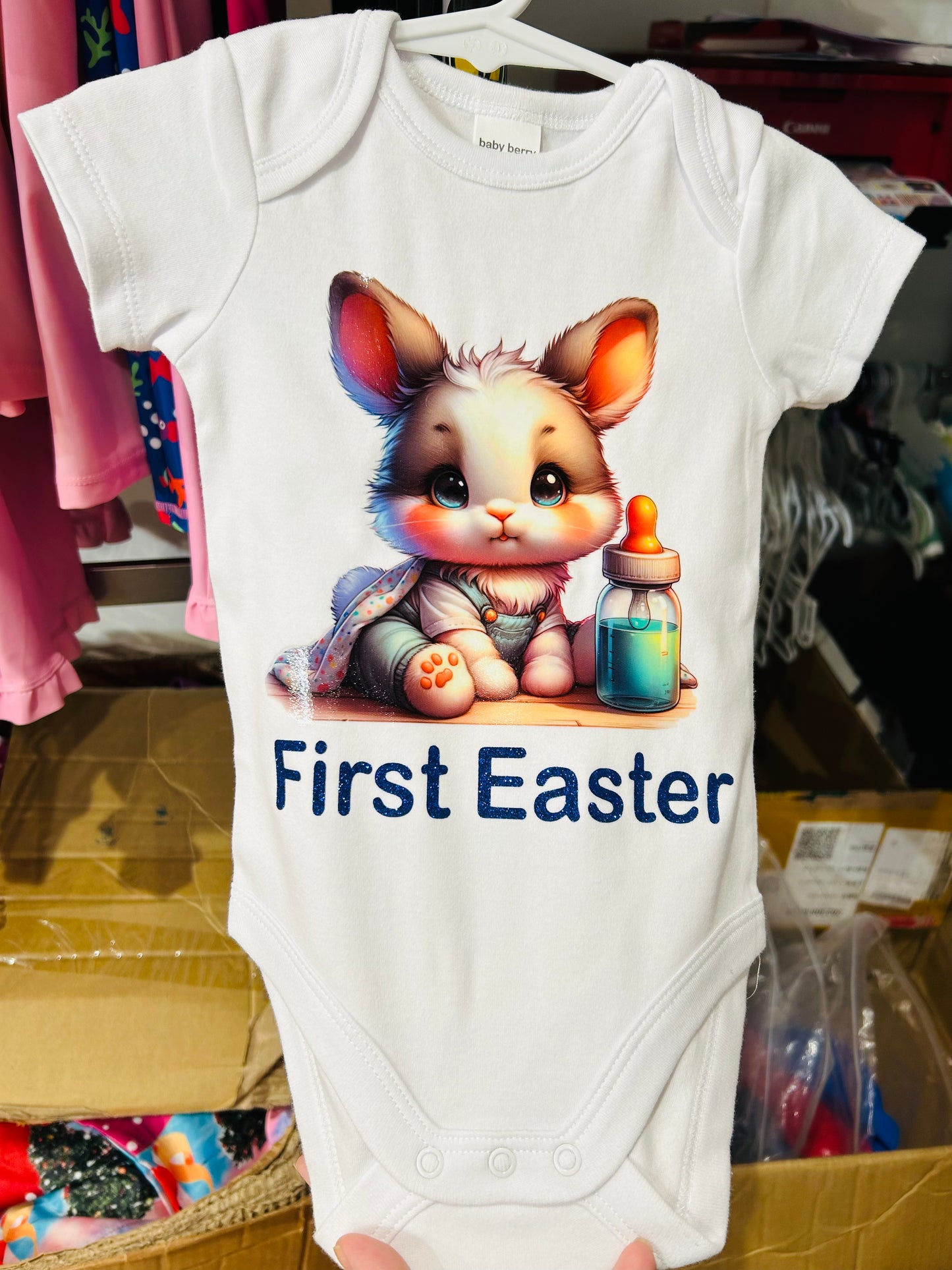 Whale Design Bunny 1st Easter Jumpsuit shirts03