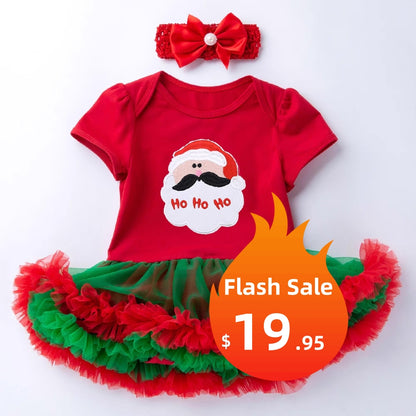 Sale Little Girl Christmas HO HO HO Tutu style Set Red