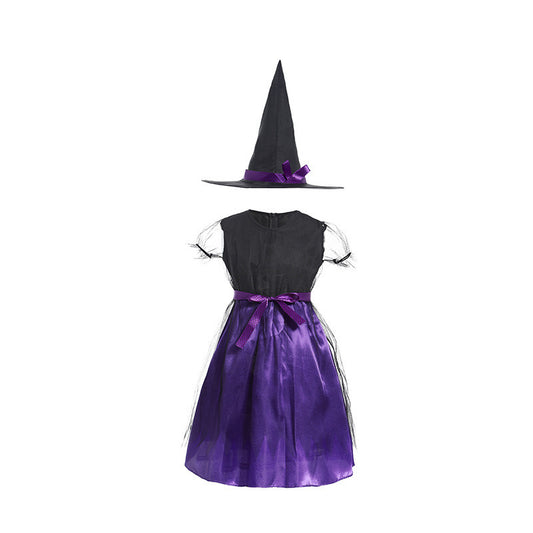 Sale Kids Girl Halloween Shining Witch Purple Dress