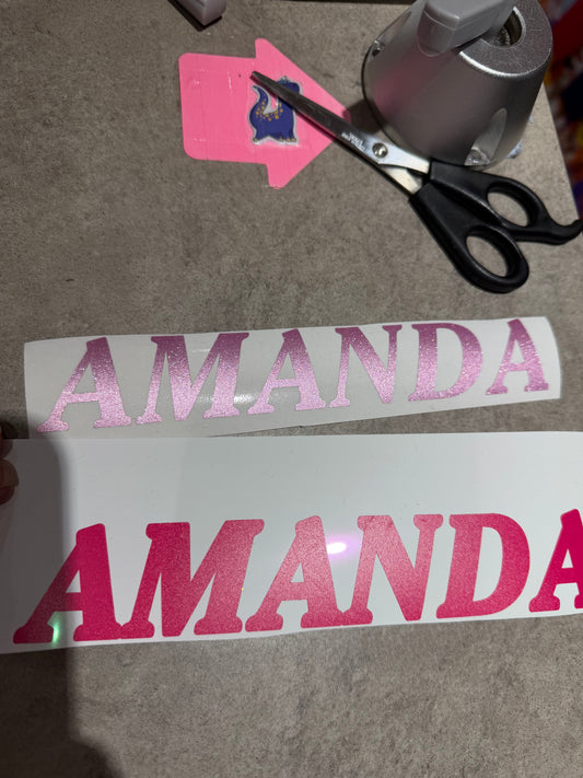 Whale Design big Name Labels / Vinyl sticker