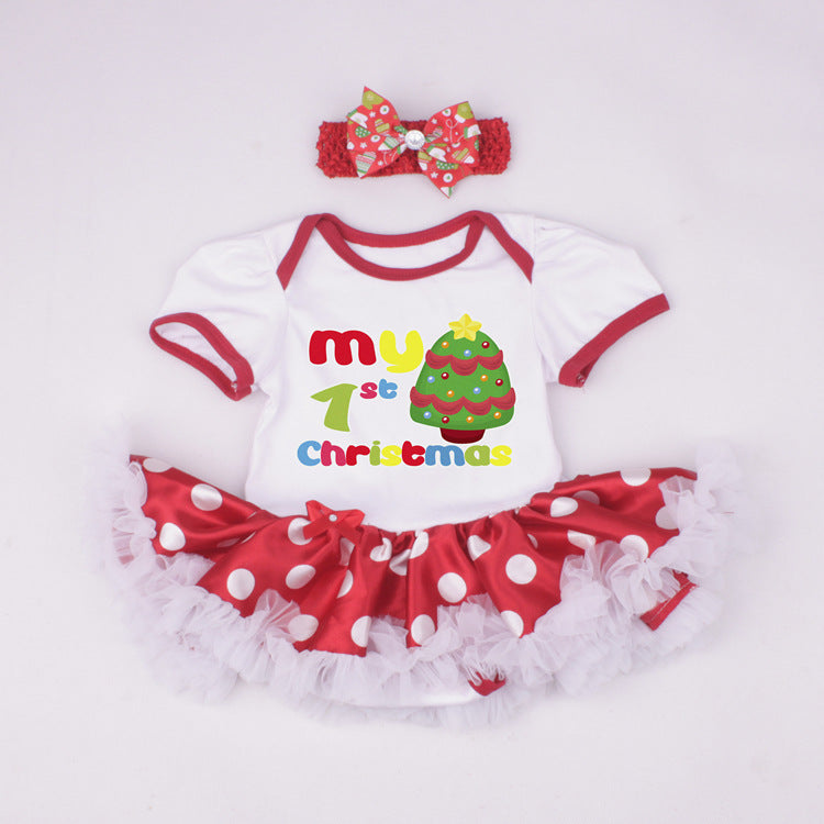 Little Girl My First Christmas Tutu style Set white sale