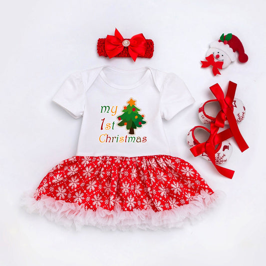 Little Girl My First Christmas Tutu style Set F