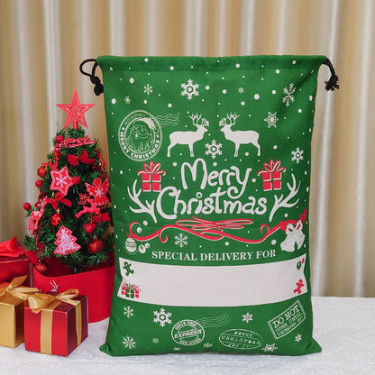 Santa sack Green Christmas bag