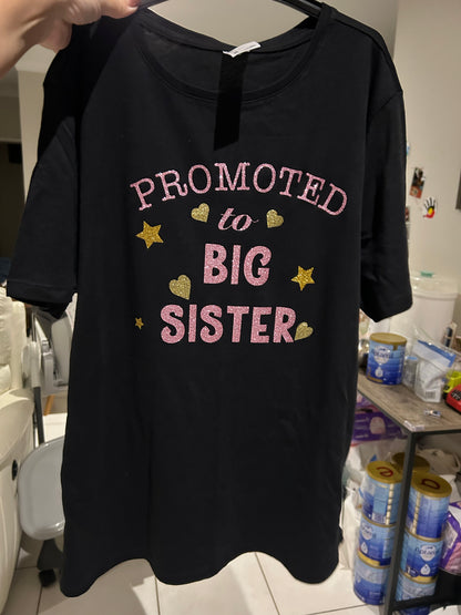 Whale Design Promoted to Big sister shirt/ Jumpsuit boy girl