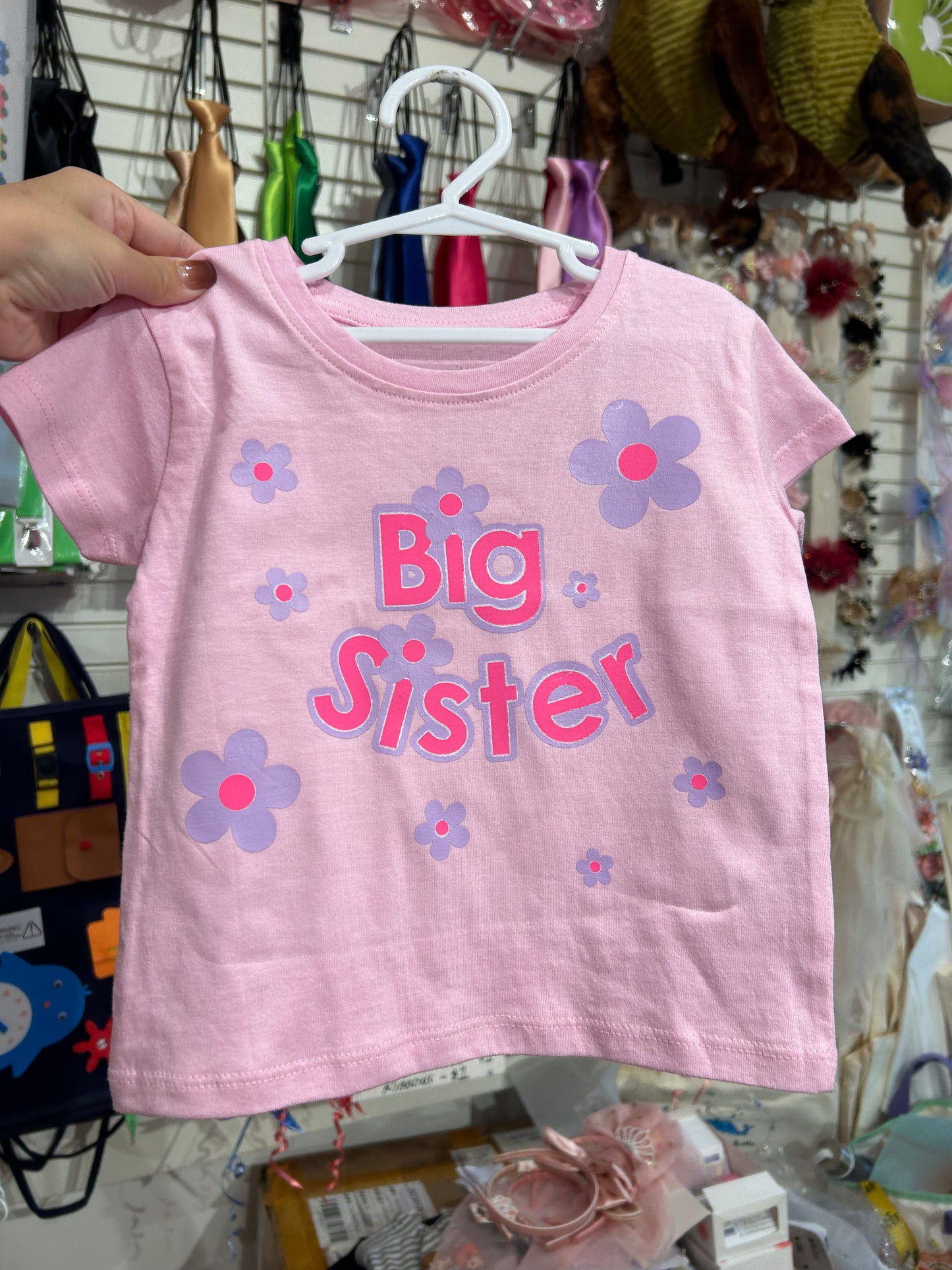 Whale Design Flower Big sister shirt/ Jumpsuit boy girl