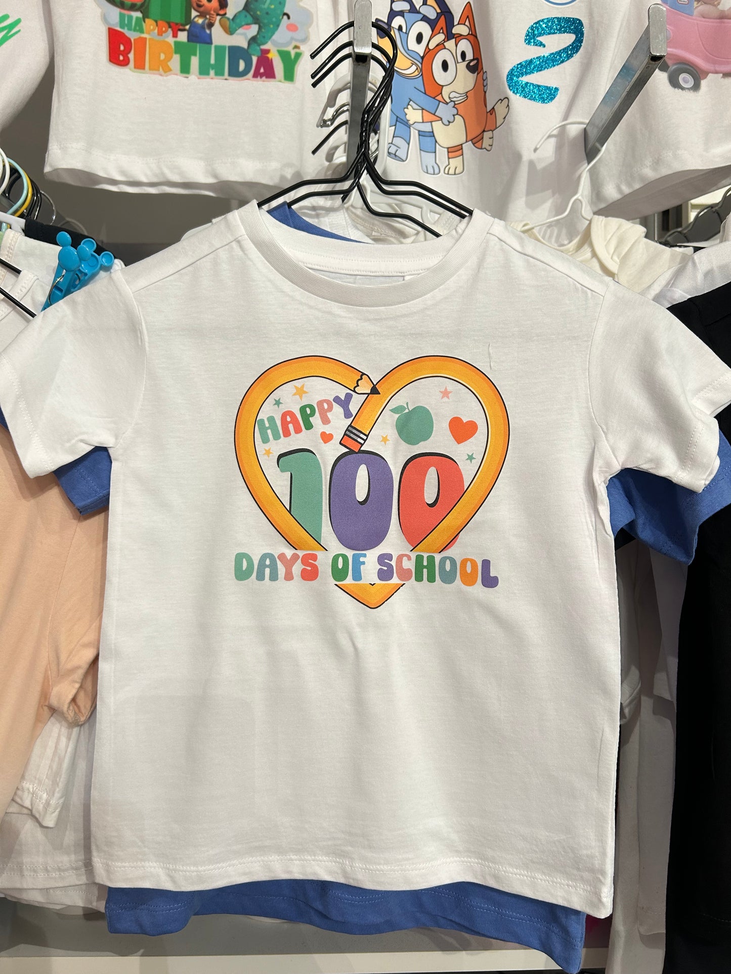 Whale Design 100 days of school T-shirt boy girl new born baby Gift