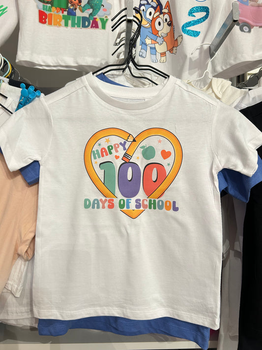 Whale Design 100 days of school T-shirt boy girl new born baby Gift