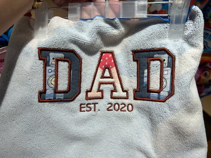 Whale Design Father’s Day DAD Embroidered Baby Outfit Keepsake Applique Sweatshirt