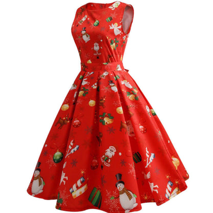 Lady Christmas Dress Red