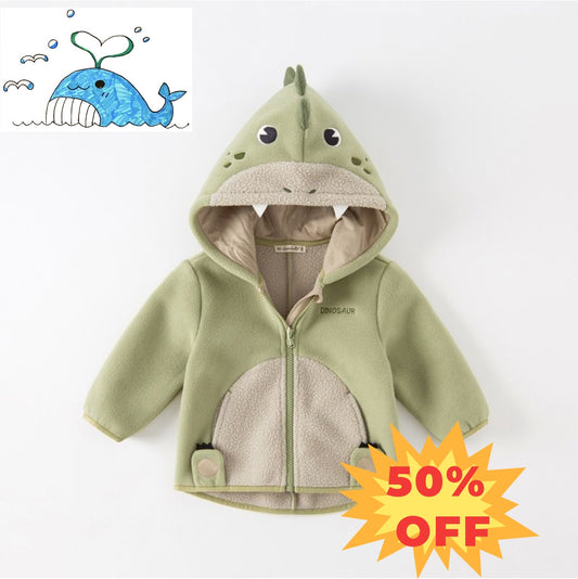 Light Green Dinosaur winter coat boy girl