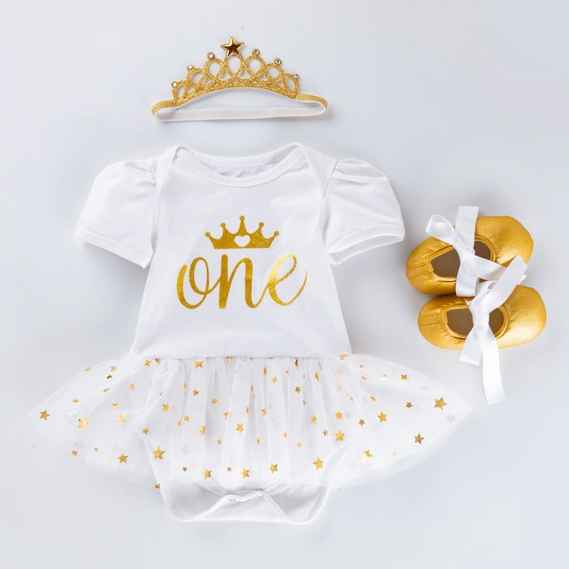 Baby Girl One year old Dress Jumpsuit white dress Tutu style Sale