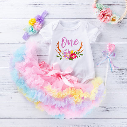 Girl One year old birthday suit  Dress Tutu style Sale