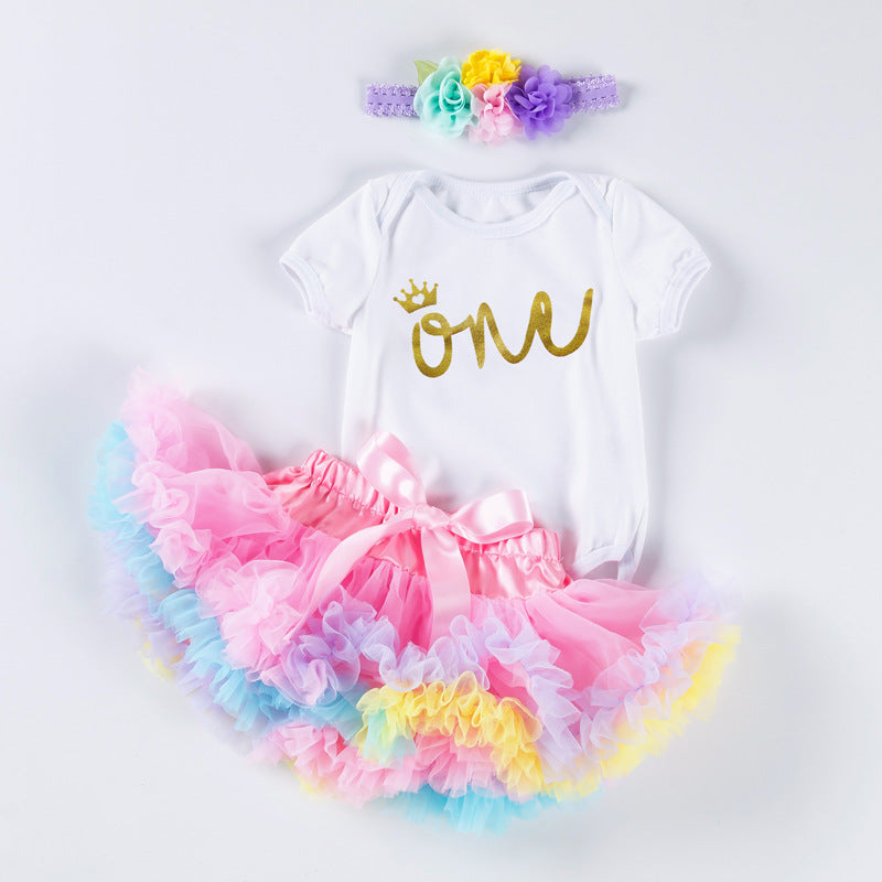 Girl One year old birthday suit  Dress Tutu style Sale