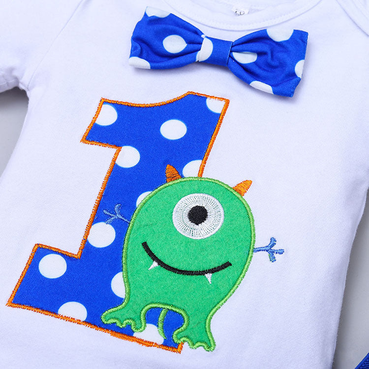 Monster One year old boy Birthday party set Blue Sale