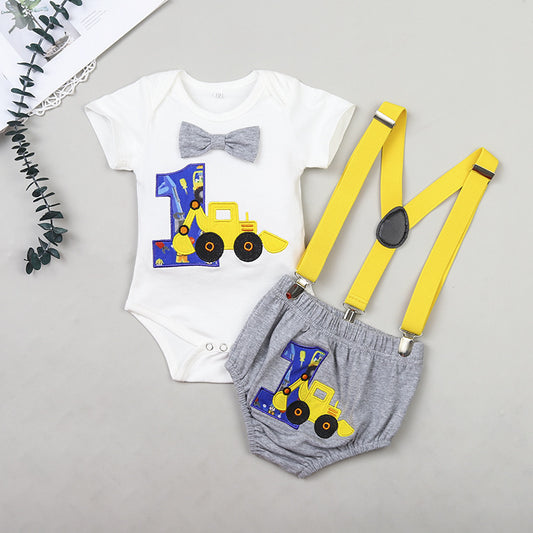 Digger One year old boy Truck birthday party set