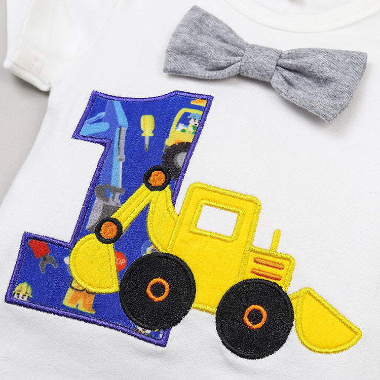 Digger One year old boy Truck birthday party set