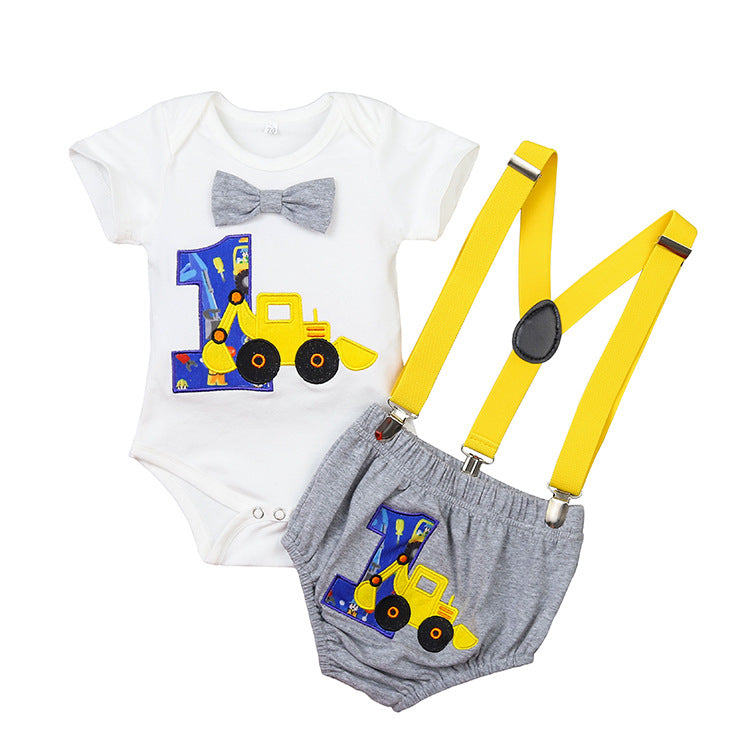 Digger One year old boy Truck birthday party set