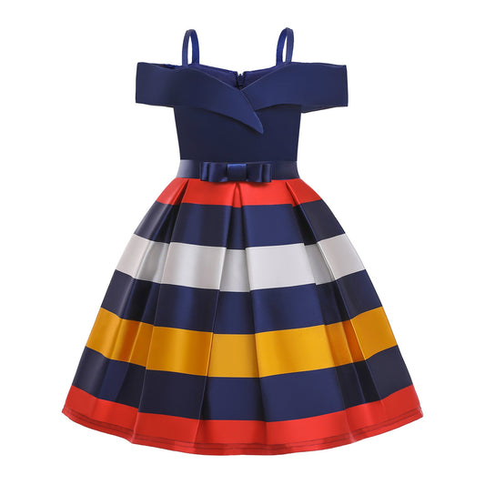 Kids Girl princess party dress formal dress birthday dress blue Sale