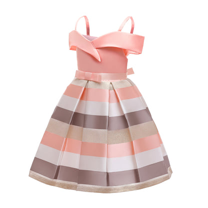 Kids Girl Pink princess party dress formal dress birthday dress